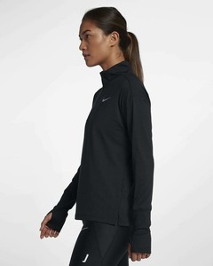  Nike DRI-FIT Element Women's Running Half Zip Top Siyah  CU0349-010