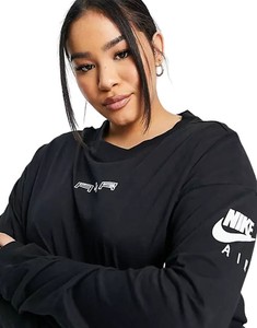  Nike Air Women's Long-Sleeve oversize sweatshirt-DD5455-010 (BİR BEDEN KÜÇÜK ALMANIZI ÖNERİRİZ)