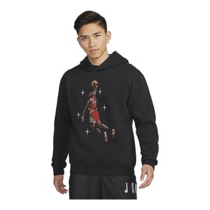  Nike Jordan Essential Graphic Fleece Holiday Pullover Hoodie Erkek Sweatshirt - Siyah DC9713-010