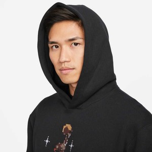  Nike Jordan Essential Graphic Fleece Holiday Pullover Hoodie Erkek Sweatshirt - Siyah DC9713-010