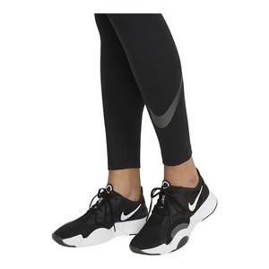  Nike One Icon Clash Mid-Rise 7/8 Graphic Leggings Kadın Tayt - Siyah DC5274-010