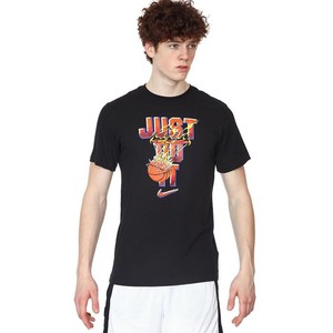 Nike Dri-FIT 'Just Do It' Erkek Siyah Basketbol Tişört DJ1556-010