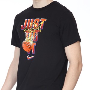  Nike Dri-FIT 'Just Do It' Erkek Siyah Basketbol Tişört DJ1556-010