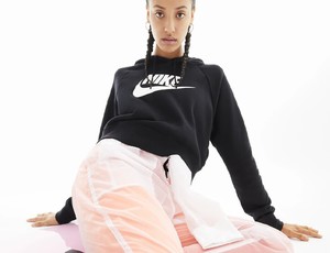  Nike W Nsw Essntl Flc Gx Crop Hdy Kadın Sweat Shirt Cj6327-010