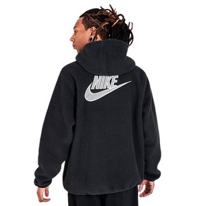  MEN'S NIKE SPORTSWEAR SPORT ESSENTIALS+ SHERPA PULLOVER HOODIE-DV8154-010