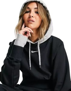  Nike Women's Sportswear Icon Clash Fleece Hoodie-DV7059-010(BİR BEDEN KÜÇÜK ALMANIZI ÖRERİRİZ.)