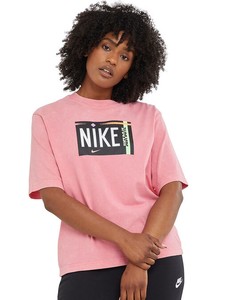  Nike Sportswear Wash Short-Sleeve Kadın Tişört - Pembe-DD1233-675