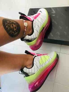  Nike Air Max-720-818 Pembe-Yeşil Kadın Spor Ayakkabı CK2607-100-100