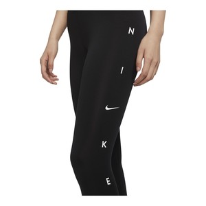  Nike One 7/8 Graphic Leggings Kadın Tayt - Siyah DJ0778-010