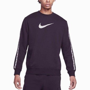  Nike Repeat Taping Polar Sweatshirt - Siyah-DQ1938-010 (BİR BEDEN KÜÇÜK ALMANIZI ÖNERİYORUZ)