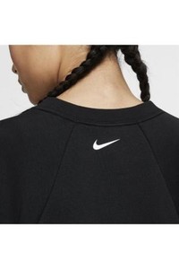  Nike Dri-fit Fleece Loose Fit Geniş Kalıp Siyah Kadın Swaetshirt DB4624-010FS