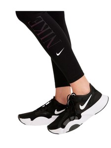  Nike One Dri-Fit Mid Rise Graphic 7/8 Toparlayıcı  Siyah Kadın Spor Tayt -DR7733-010