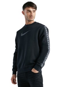 Nike Sportswear Erkek Siyah Fleece Sweatshirt-DM4679-013(BİR BEDEN KÜÇÜK ALMANIZI ÖNERİYORUZ)