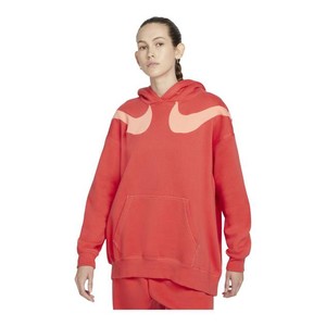  Nike Sportswear Swoosh Graphic Oversized Fleece Hoodie Sweatshirt-DD5580-605