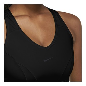  Nike Dri-Fit Swoosh Icon Clash  Destekli Tek  Parça Ped V Yaka Spor Kadın Büstiyer-CZ7712-010