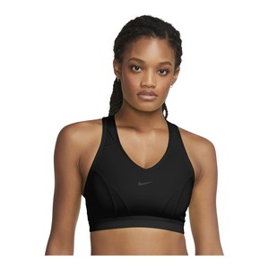  Nike Dri-Fit Swoosh Icon Clash  Destekli Tek  Parça Ped V Yaka Spor Kadın Büstiyer-CZ7712-010