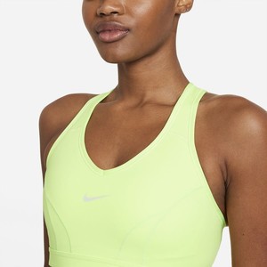 Nike Dri-Fit Swoosh Icon Clash  Destekli Tek  Parça Ped V Yaka Spor Kadın Büstiyer-CZ7712-345