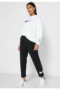  Nike Swoosh Oversize Bol Kesim Kadın Siyah Eşofman Altı DB3864-010