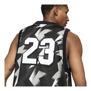  Nike Jordan Jumpman Printed Jersey Erkek Basketbol Forma - Siyah CZ4738-010